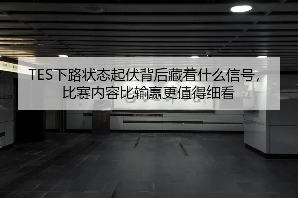 TES下路状态起伏背后藏着什么信号，比赛内容比输赢更值得细看